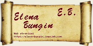 Elena Bungin vizit kartica
